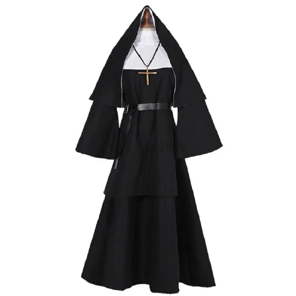 Anime Cosplay Nun - Costume da Suora per Donna, Spaventoso