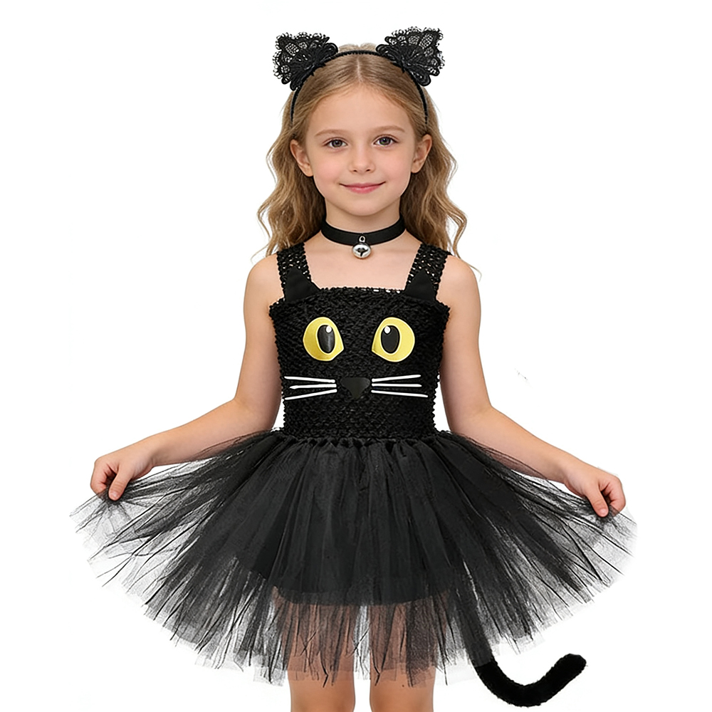 Anime Cosplay Kid - Abito tutù da gatto nero per