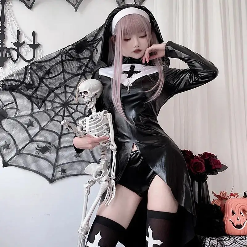 Anime Cosplay Nun - Costume da Suora per Cosplay, Tuta