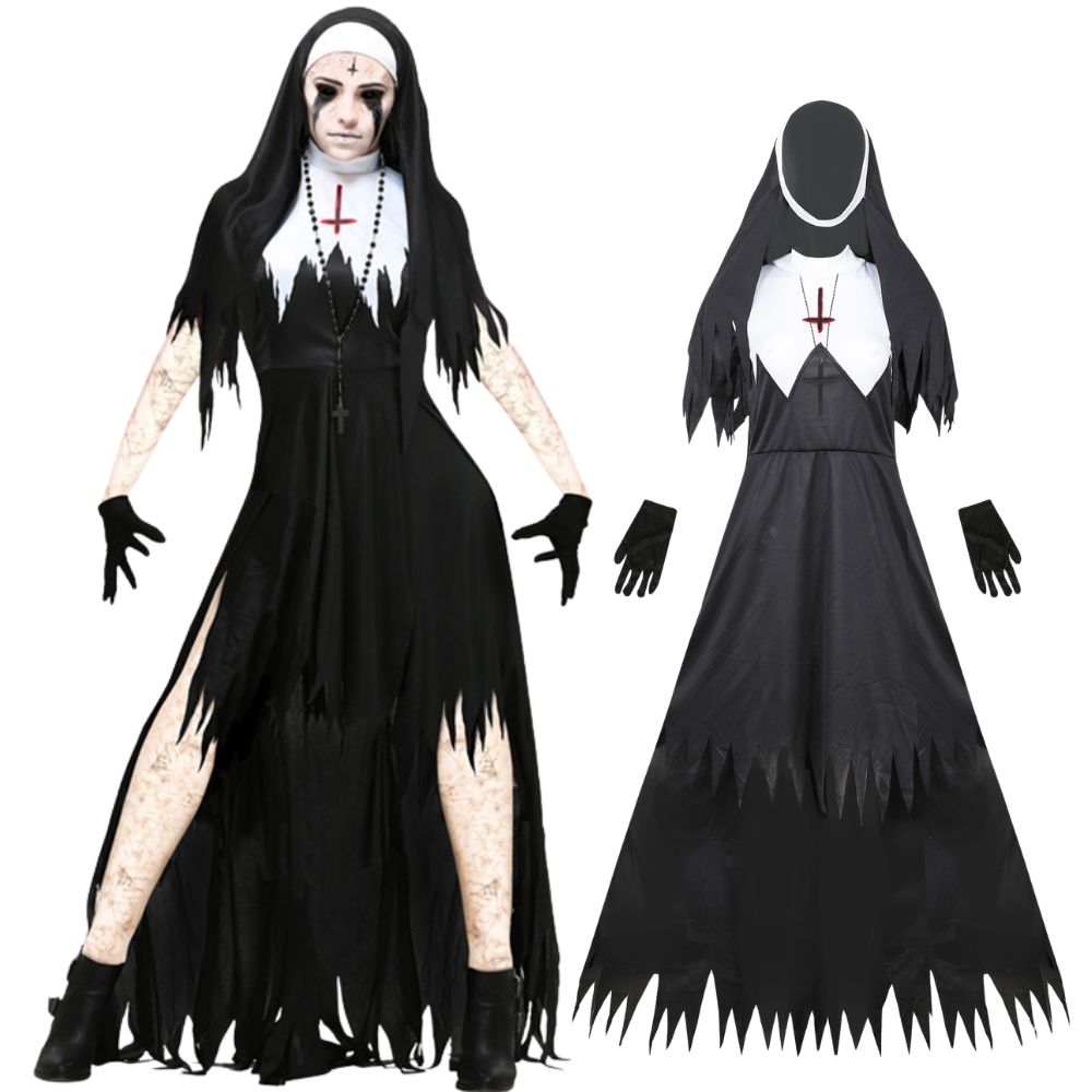 Anime Cosplay Nun - Set Costume da Suora Zombie per