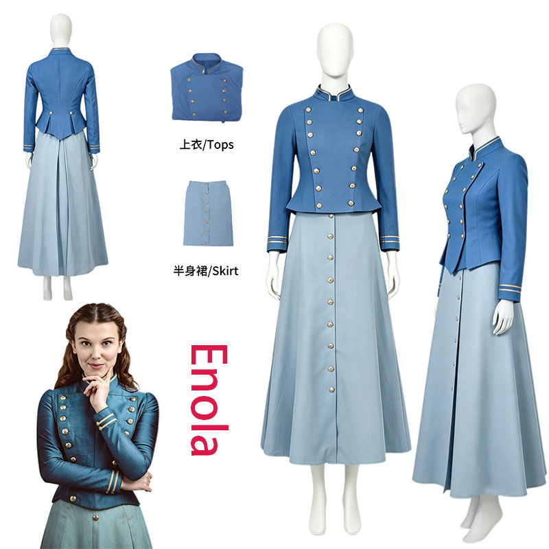 Anime Cosplay Clothes - Costume Cosplay Enola Holmes WHH Movie,