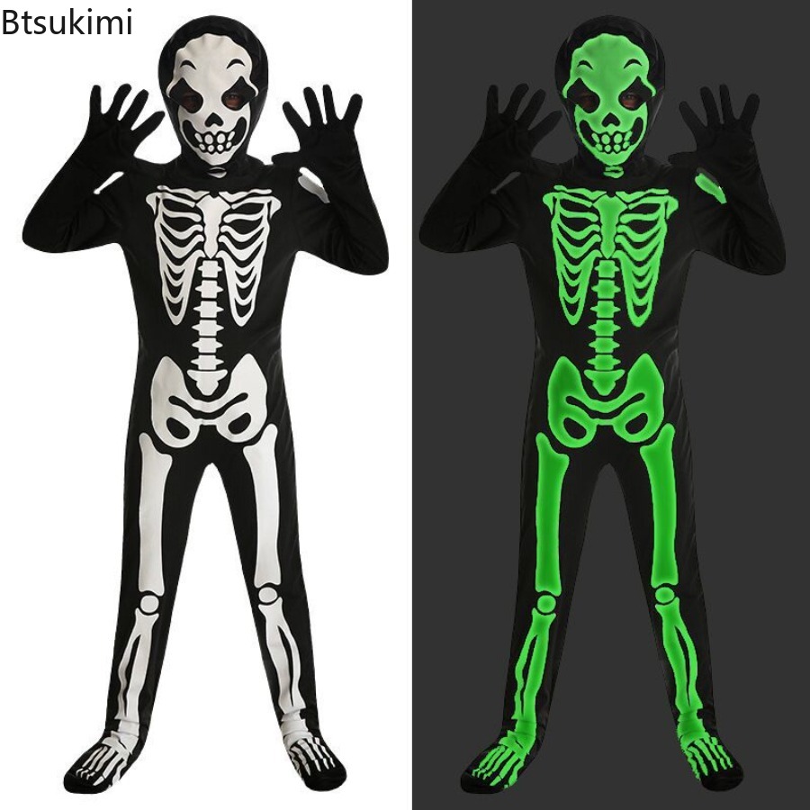 Anime Cosplay Kid - Costume da Scheletro per Bambini per