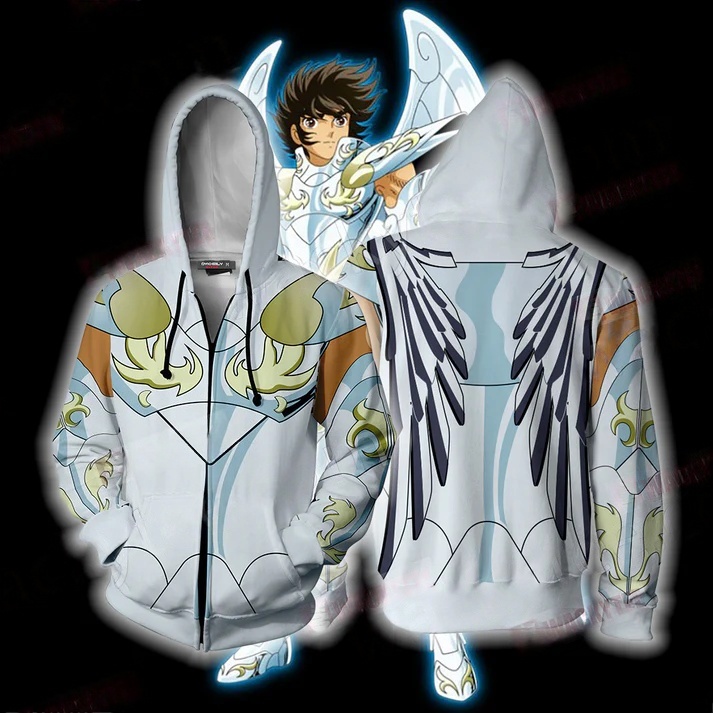 Anime Saint Seiya Felpe con st - Anime Cosplay Thick recensione e prezzo