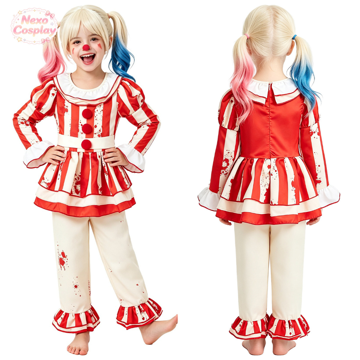 Costume da clown horror a righ - Anime Cosplay Kid recensione e prezzo