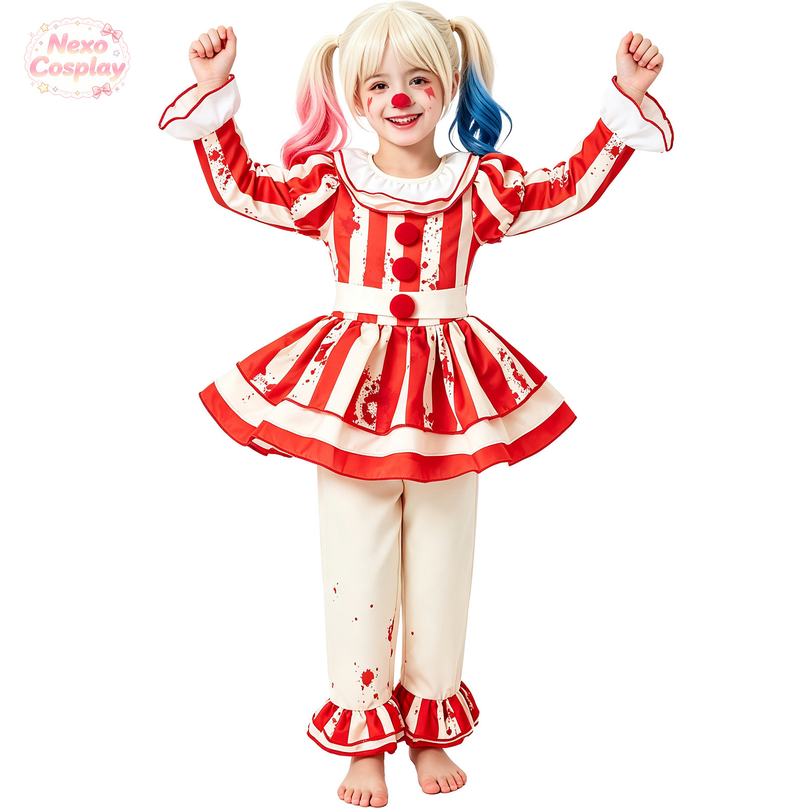 Costume da clown horror a righ - Anime Cosplay Kid recensione e prezzo