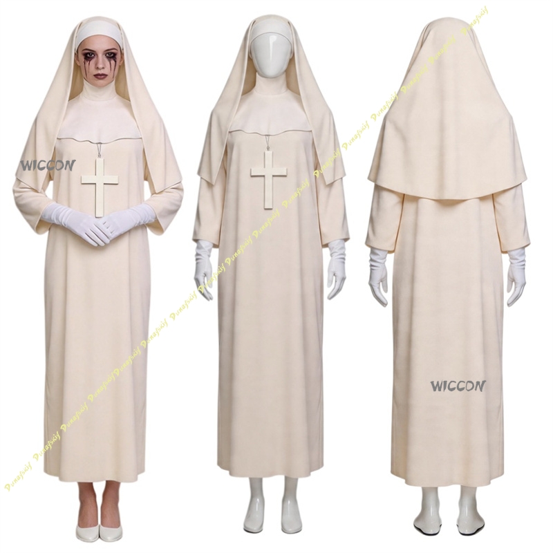 Costume da suora Off White per - Anime Cosplay Nun recensione e prezzo
